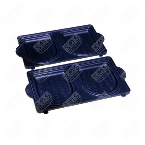 CROQUE-MONSIEUR PLATES (X 2) WAFFLE, TOASTED SANDWICH MAKER - TS-01034840