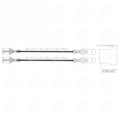 DRAIN PUMP CABLE SET (ORIGINAL) WASHING MACHINES - C00537136