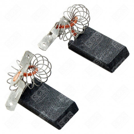 SET OF 2 MOTOR CARBON BRUSHES COMPATIBLE WASHING MACHINES - 1689370