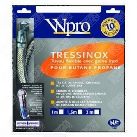 TRESSINOX GAS HOSE BUTANE PROPANE LENGTH 1.5M 10-YEAR WARRANTY GAS / ELECTRIC OVENS - 480181700093