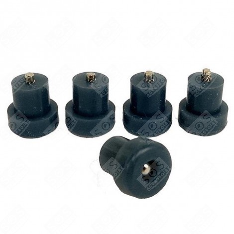 SET OF 5 RUBBER RACK END CAPS WITH SCREWS FOOD PROCESSOR - KW650568