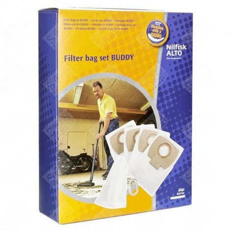 BOX OF 4X BUDDY BAGS + 1 WATER FILTER VACUUM CLEANER  - 302002403