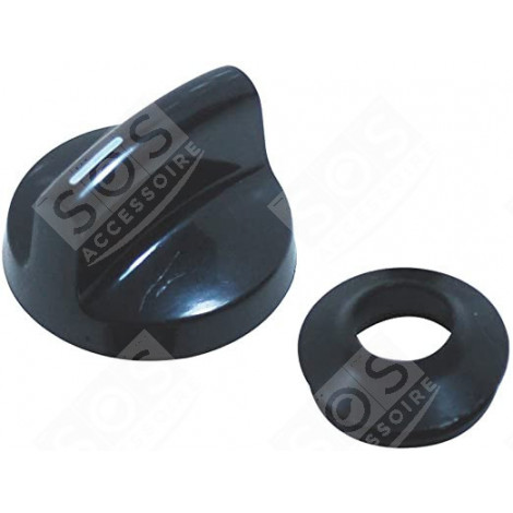 COMPATIBLE BLACK CONTROL BUTTON ELECTRIC / GAS HOBS - 8339850