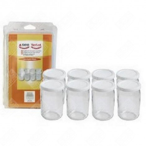 8 GLASS POTS WITH LIDS FOR YAOURTIÈRE AND YAOURTIERE 2 YOGHURT MAKERS YOGHURT MAKER - 989641