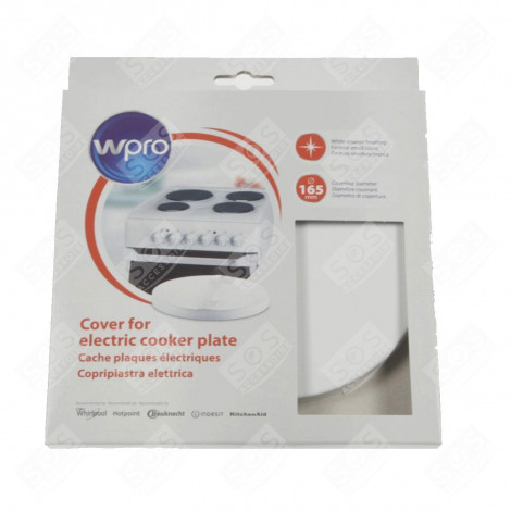 WHITE COVER PLATE DIAMETER 165 MM HOB - 484000008620, CQB170