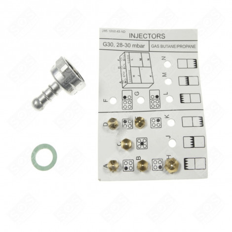 BUTANE GAS INJECTORS, NOZZLES KIT GAS / ELECTRIC OVENS - 4431300022