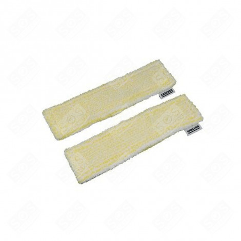 YELLOW MICROFIBER CLOTHS WITH VELCRO (2 PIECES) STEAM CLEANER - 26331300, 2.633-130.0