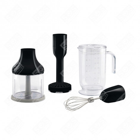 ACCESSORIES FOR BLACK IMMERSION BLENDER: CARAFE, KNIFE CONTAINER, MASHER, WHISK SMALL HOUSEHOLD APPLIANCE - HBAC01BL