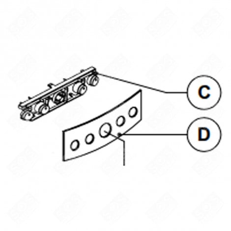 BUTTONS, REFERENCE POINT C COFFEE MAKER, ESPRESSO - 503836