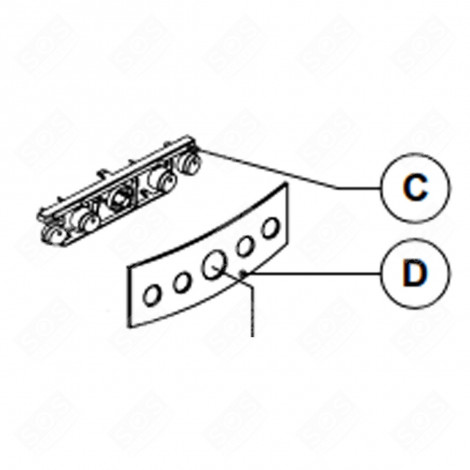 BUTTONS, REFERENCE POINT C COFFEE MAKER, ESPRESSO - 503835