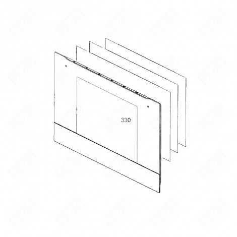 ORIGINAL OUTER GLASS GAS / ELECTRIC OVENS - 3578708459