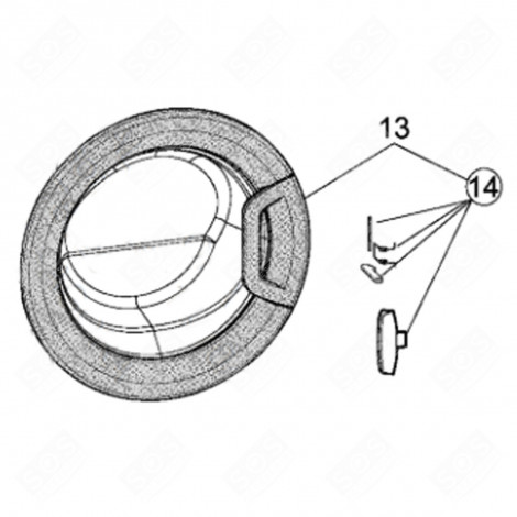 COMPLETE PORTHOLE ORIGINAL WASHING MACHINES - C00344757