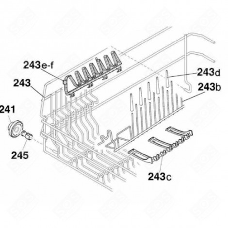 LOWER BASKET (MARK 243) DISHWASHER - 41046171