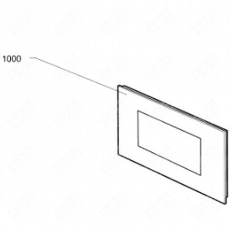 ORIGINAL MICROWAVE DOOR (REFERENCE NUMBER 1000) MICROWAVE OVENS - 481010662901, C00444613