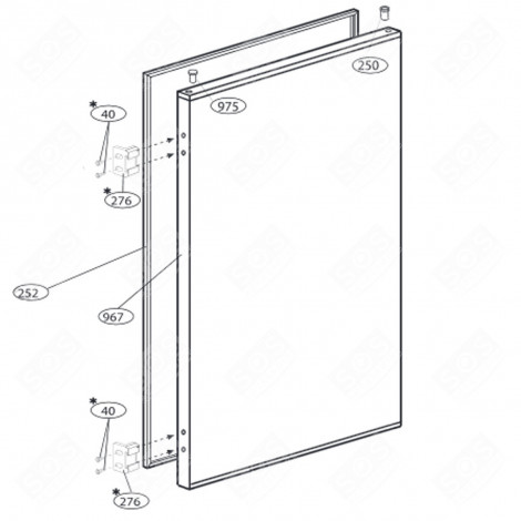 DOOR SEAL (REFRIGERATOR) MARK 252 REFRIGERATOR, FREEZER - 4150052900