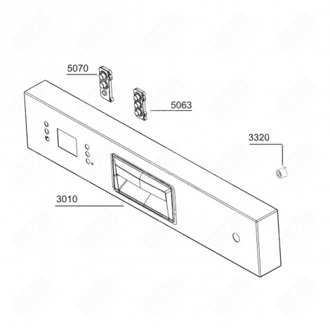 PANEL STRIP (REF. 3010) DISHWASHER - 1745980529