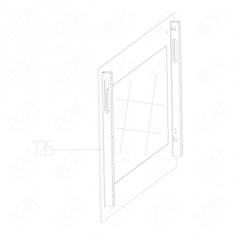 OUTER GLASS (MARK 735) GAS / ELECTRIC OVENS - 410930289