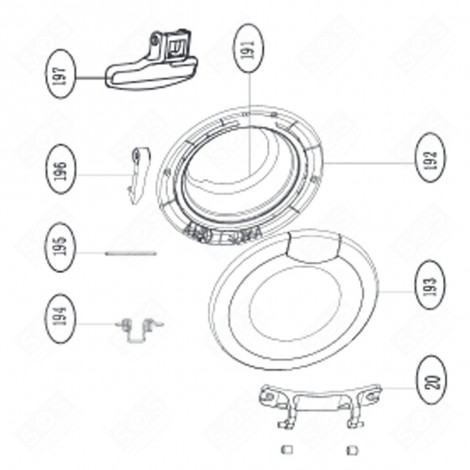 INNER PORTHOLE FRAME (MARK 192) WASHING MACHINES - AS0033162