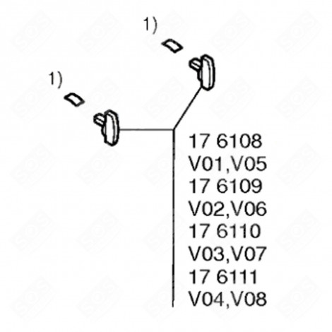 BUTTON 176110 GAS / ELECTRIC OVENS - 00176110