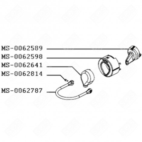 OUTLET NOZZLE (REFERENCE MS-0062589) NESPRESSO PIXIE COFFEE MAKER, ESPRESSO - MS-0062589