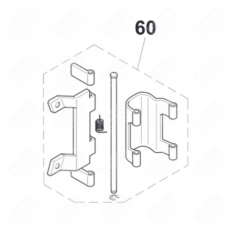 HINGE (REFERENCE 60) TUMBLE DRYER - 40009040