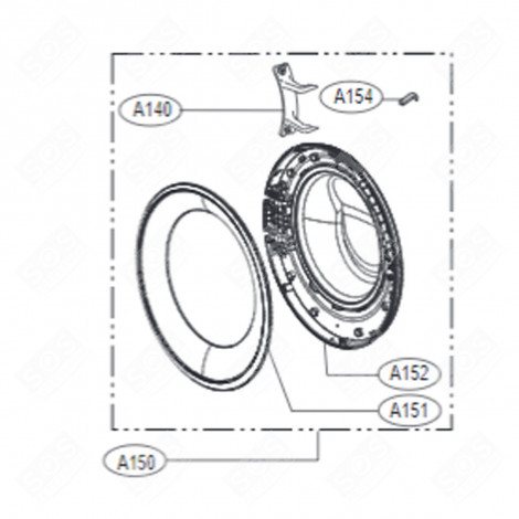 FULL DOOR (REFERENCE A150) WASHING MACHINES - ADC74745514