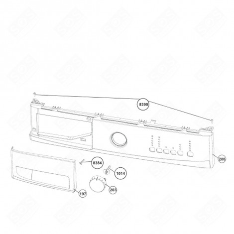 PANEL (MARK 208) WASHING MACHINES - 2831229072