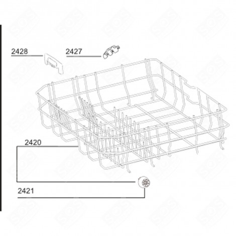 LOWER BASKET (MARK 2420) DISHWASHER - 1763400307