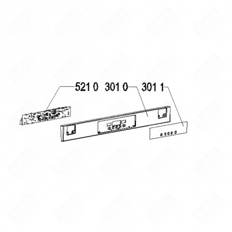 ORIGINAL CENTAURE DECORATIVE PLATE REFERENCE 301 1 REFRIGERATOR, FREEZER - 481010520736, C00440148