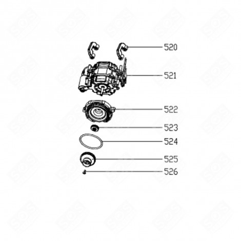 PUMP BODY REFERENCE 522 DISHWASHER - AS0038258