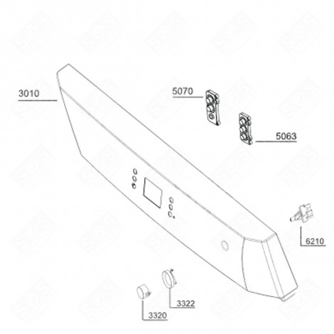 PANEL STRIP (REF. 3010) DISHWASHER - 1750770027