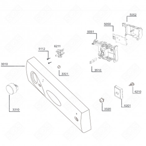 BUTTON (MARK 3321) DISHWASHER - 1886960100