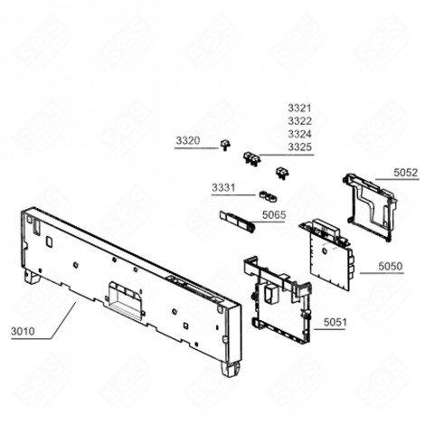 PANEL STRIP (REF. 3010) DISHWASHER - 1780332200