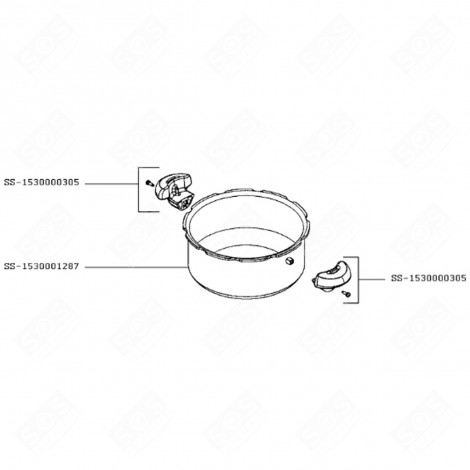 5 L STEEL CONTAINER (REFERENCE NO. SS-1530001287) PRESSURE COOKER - SS-1530001287