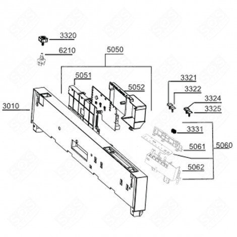 PANEL STRIP (REF. 3010) DISHWASHER - 1780299000