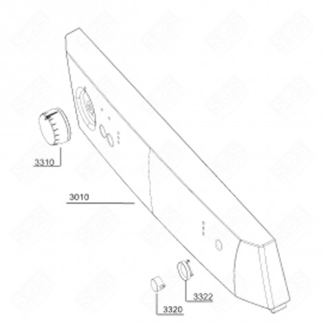 PANEL STRIP (REF. 3010) DISHWASHER - 1780171300