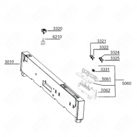 PANEL STRIP (REF. 3010) DISHWASHER - 1780121100