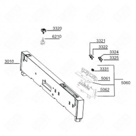 BUTTON 1/2 LOAD (REFERENCE 3325) DISHWASHER - 1757170400