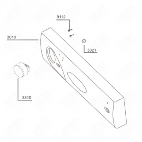 PANEL STRIP (REF. 3010) DISHWASHER - 1746061975