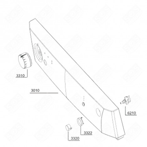 PANEL STRIP (REF. 3010) DISHWASHER - 1746011887