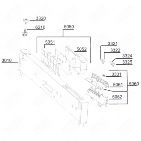 PANEL STRIP (REF. 3010) DISHWASHER - 1745980415