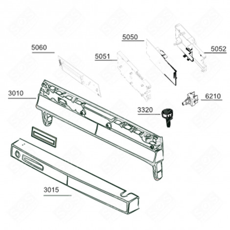 PANEL STRIP (REF. 3010) DISHWASHER - 1745960030