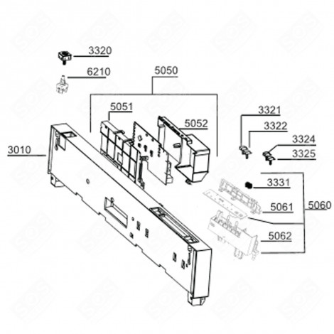 PANEL STRIP (REF. 3010) DISHWASHER - 1745950020