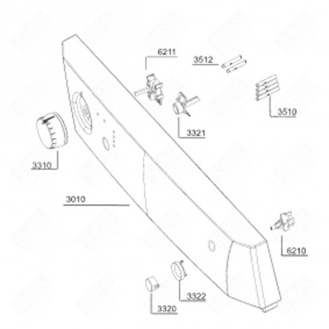 BUTTON (MARK 3321) DISHWASHER - 1742191600