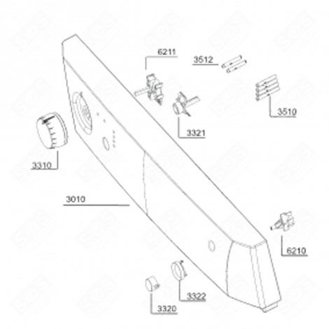 PANEL STRIP (REF. 3010) DISHWASHER - 1731761500