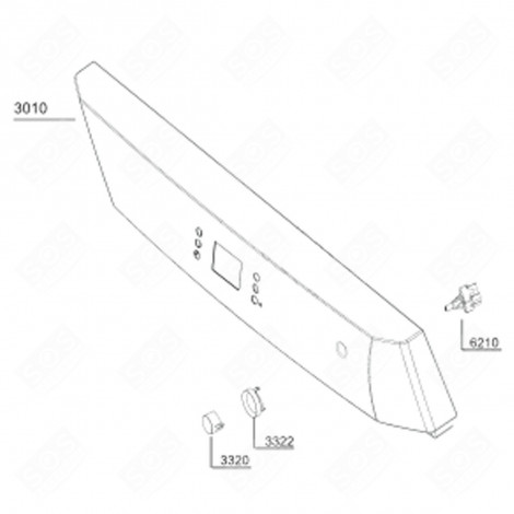 PANEL STRIP (REF. 3010) DISHWASHER - 1731754300