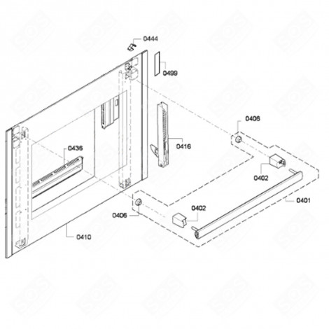 ORIGINAL FRONT GLASS (MARK 0410) GAS / ELECTRIC OVENS - 00681525, 681525