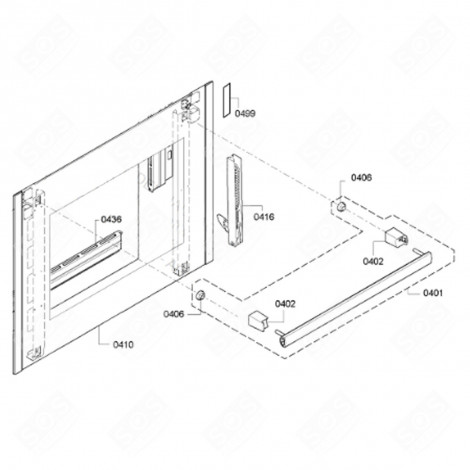 ORIGINAL FRONT GLASS (MARK 0410) GAS / ELECTRIC OVENS - 00680638, 680638