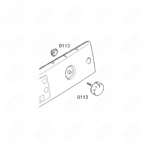 ORIGINAL PROGRAMMING BUTTON (MARK 0113) WASHING MACHINES - 00612661