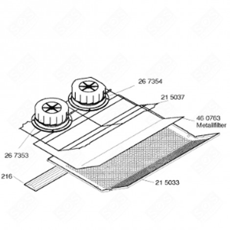 ORIGINAL FAN (MARK 26 7354) EXTRACTOR HOOD - 00267354